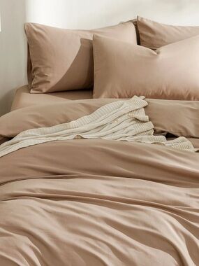 Parachute 100% Cotton Fitted Sheet Queen Natural Breathable